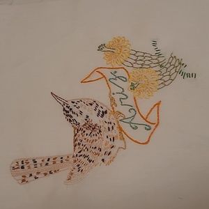Vintage Hand Stitched Arazonia State Bird & Flower